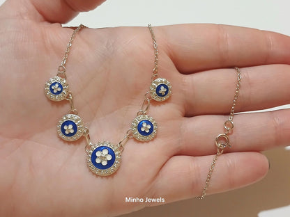 Portuguese Traditional Filigree 5 Caramujos Gold-Vermeil Necklace