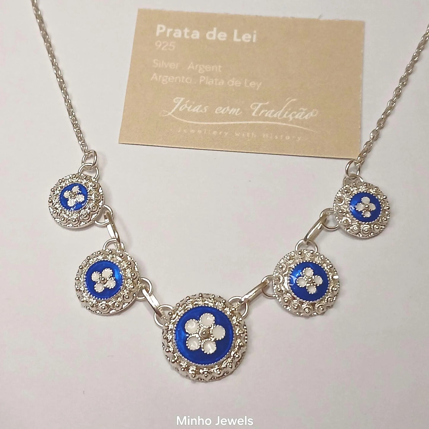 Portuguese Traditional Filigree 5 Caramujos Gold-Vermeil Necklace