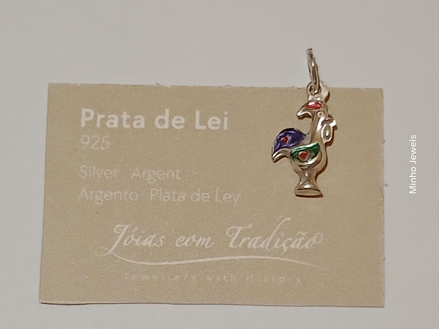 Galo de Barcelos Portugal Jewel Sterling Silver Pendant