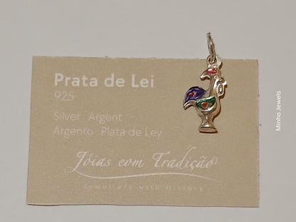 Galo de Barcelos Portugal Jewel Sterling Silver Pendant