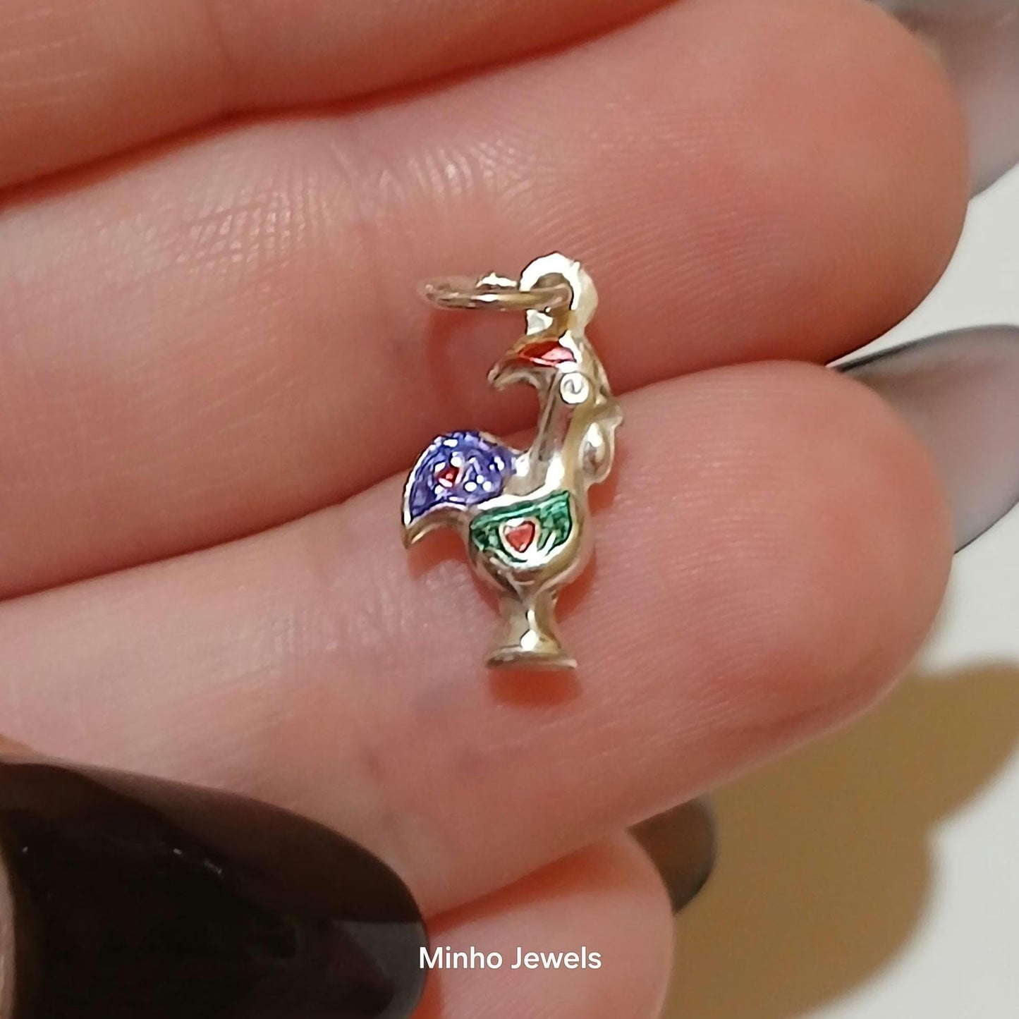 Galo de Barcelos Portugal Jewel Sterling Silver Pendant