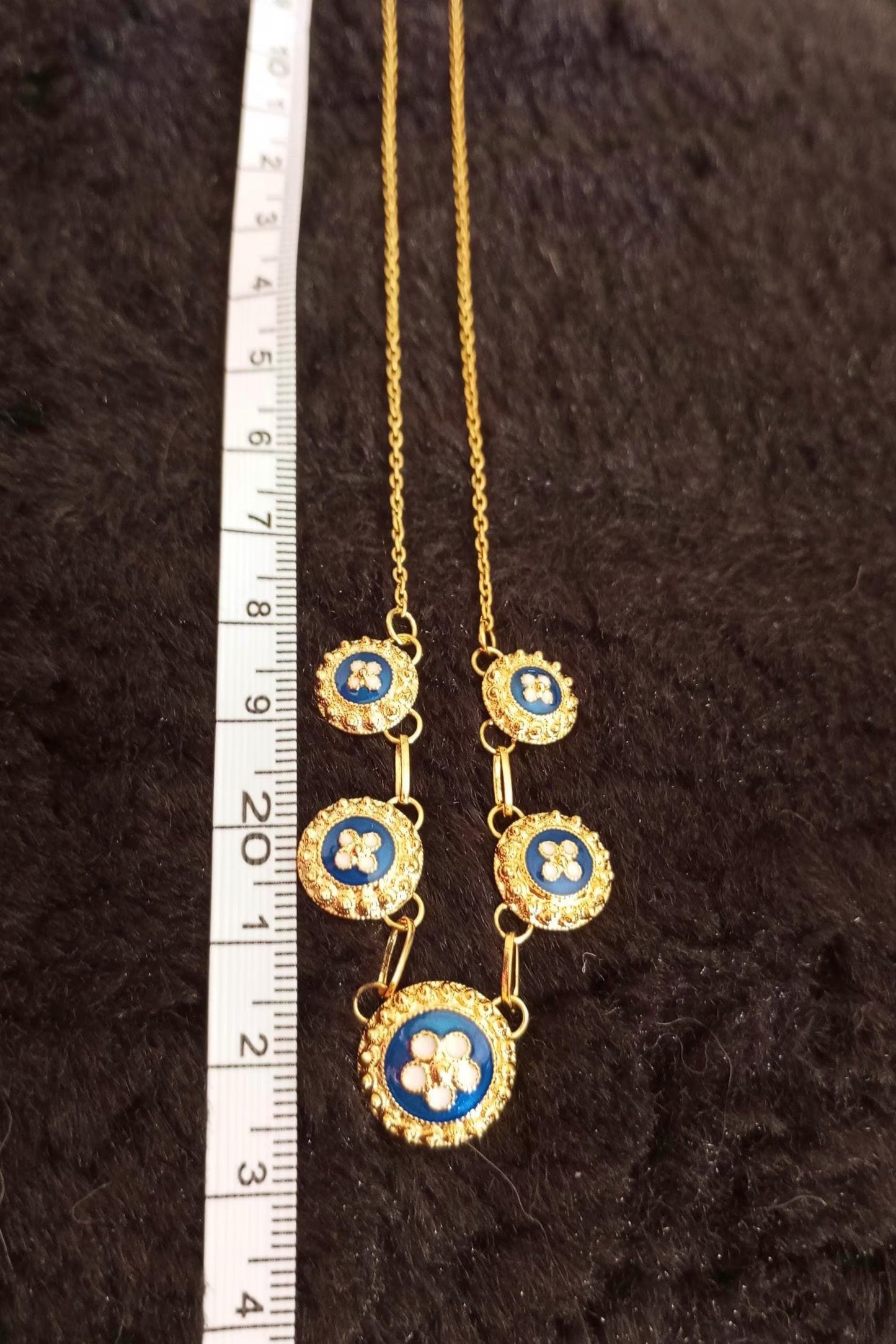 Portuguese Traditional Filigree 5 Caramujos Gold-Vermeil Necklace