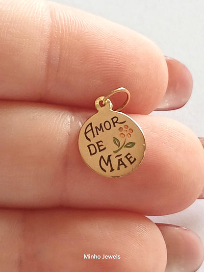 19.2Kt Solid Gold Pendant Mother's Love Traditional Portuguese Memory Celebration Pendant Gift