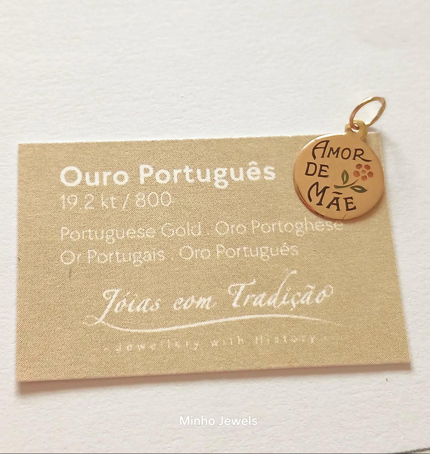 19.2Kt Solid Gold Pendant Mother's Love Traditional Portuguese Memory Celebration Pendant Gift