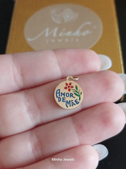Sterling Silver Gold-Vermeil Pendant Mother's Love Traditional Portuguese Memory Celebration Pendant Gift
