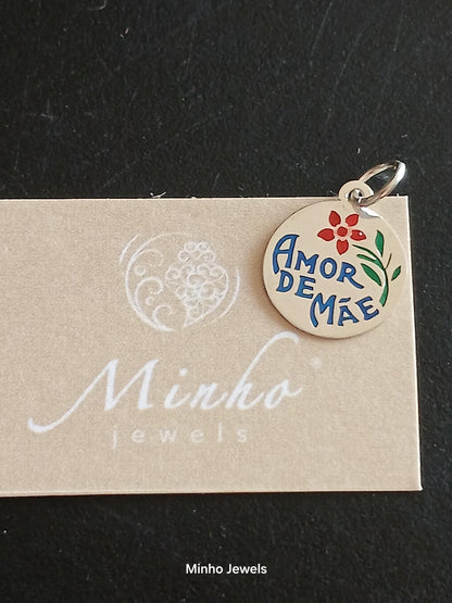 Sterling Silver Gold-Vermeil Pendant Mother's Love Traditional Portuguese Memory Celebration Pendant Gift