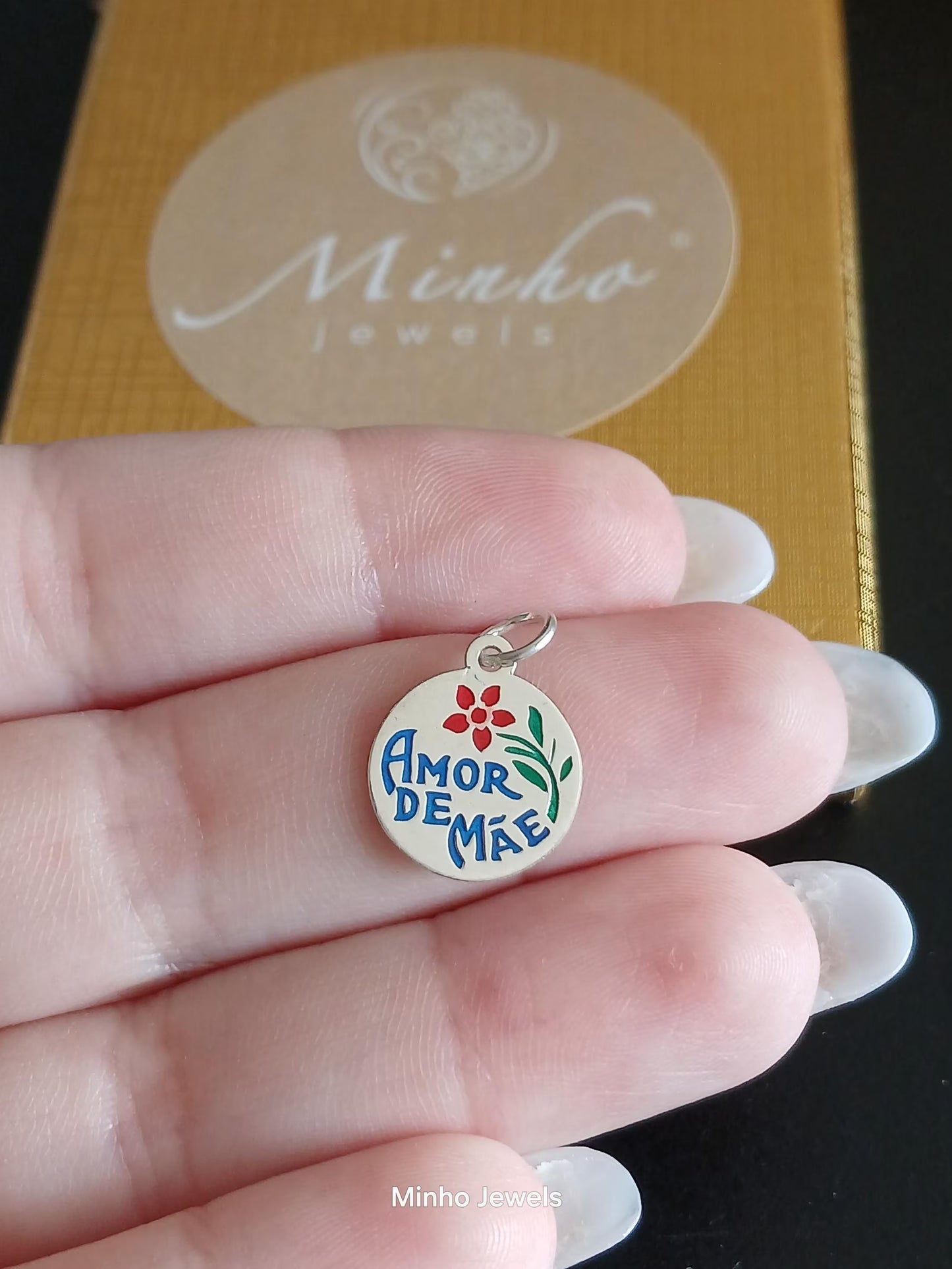 Sterling Silver Gold-Vermeil Pendant Mother's Love Traditional Portuguese Memory Celebration Pendant Gift