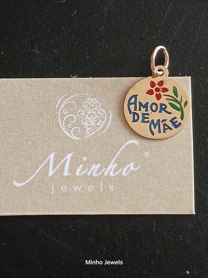 Sterling Silver Gold-Vermeil Pendant Mother's Love Traditional Portuguese Memory Celebration Pendant Gift