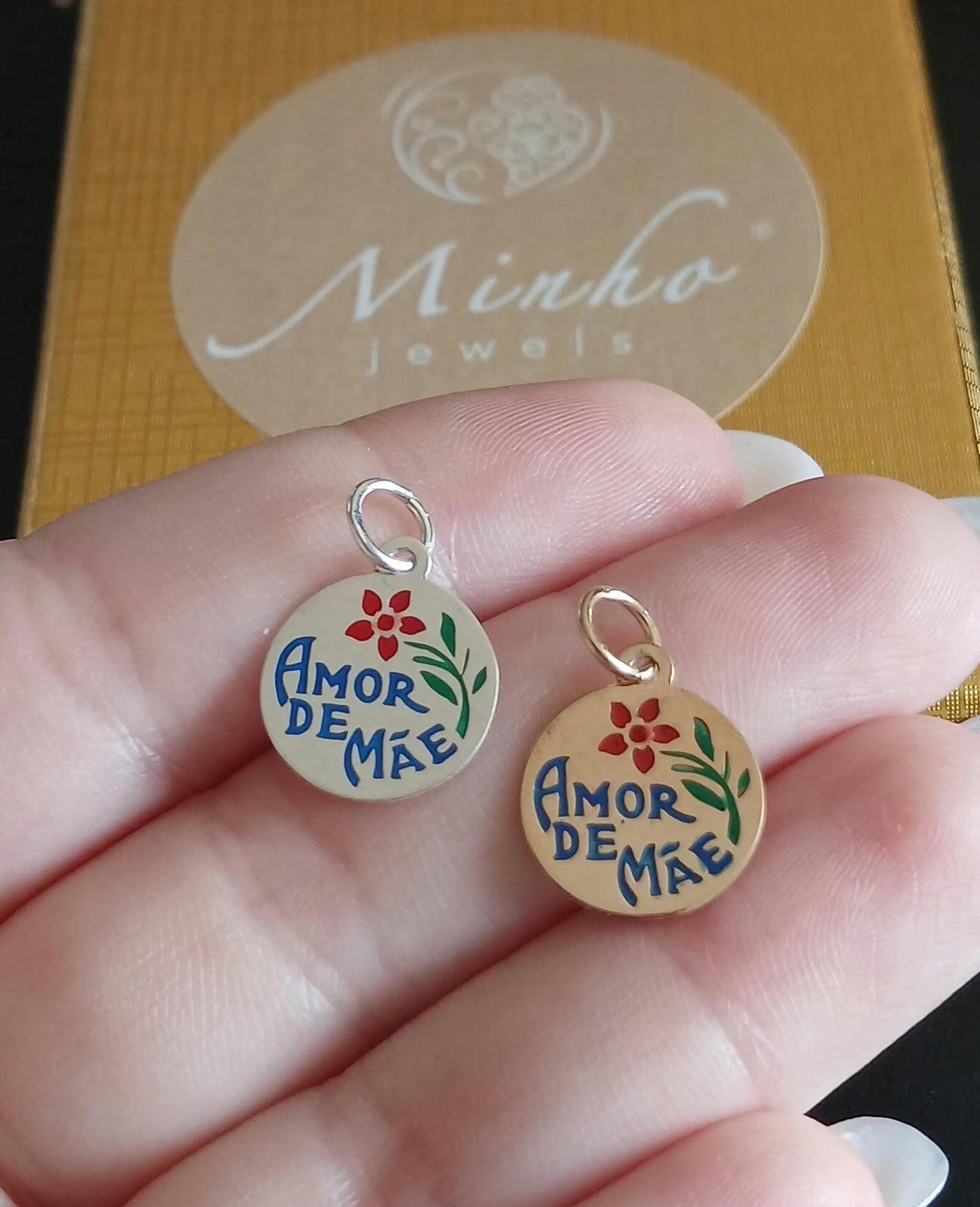 Sterling Silver Gold-Vermeil Pendant Mother's Love Traditional Portuguese Memory Celebration Pendant Gift