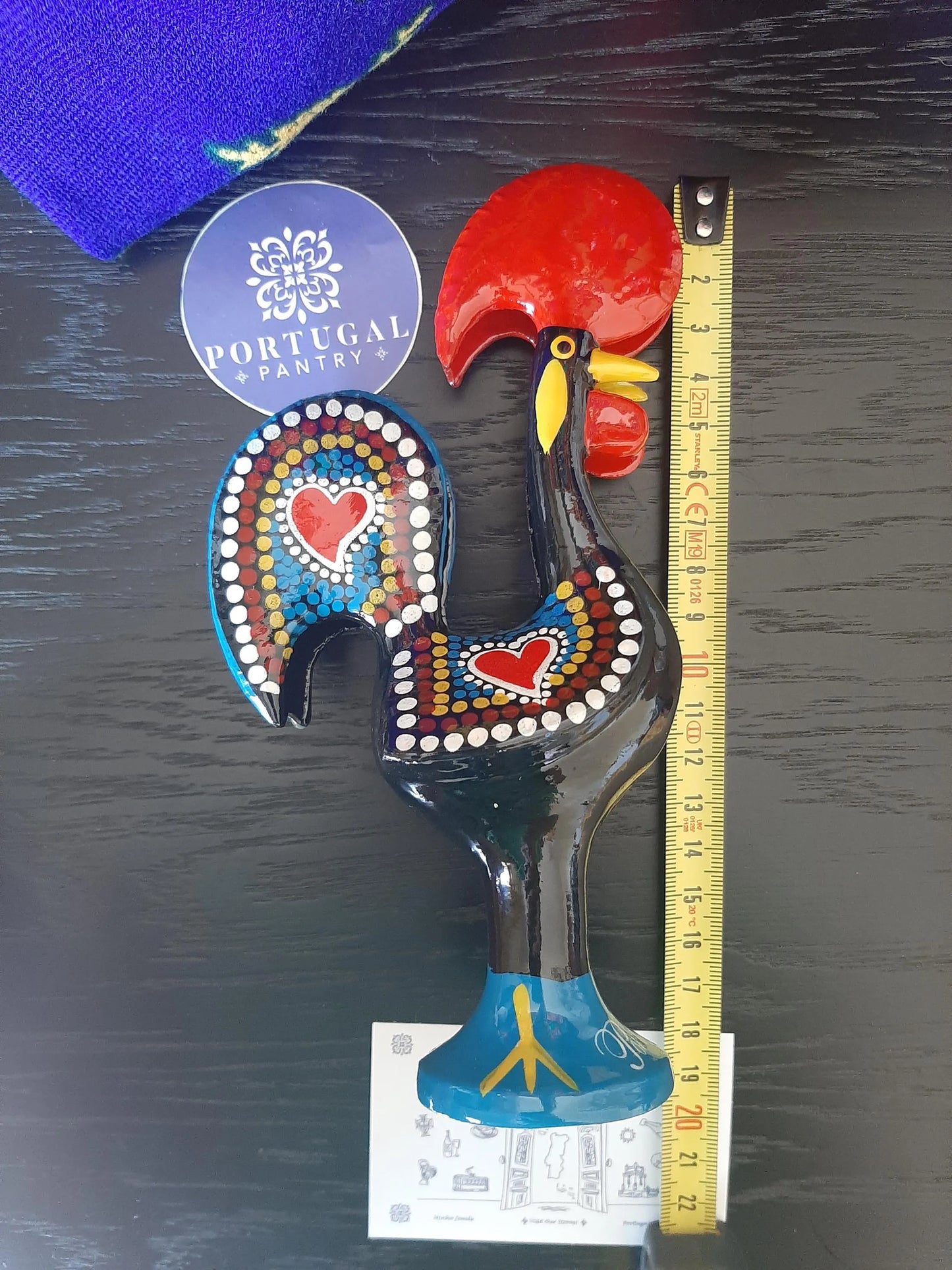 Portuguese Rooster Napkin Holder, Hand Painted Metal Barcelos Rooster Napkin Stand