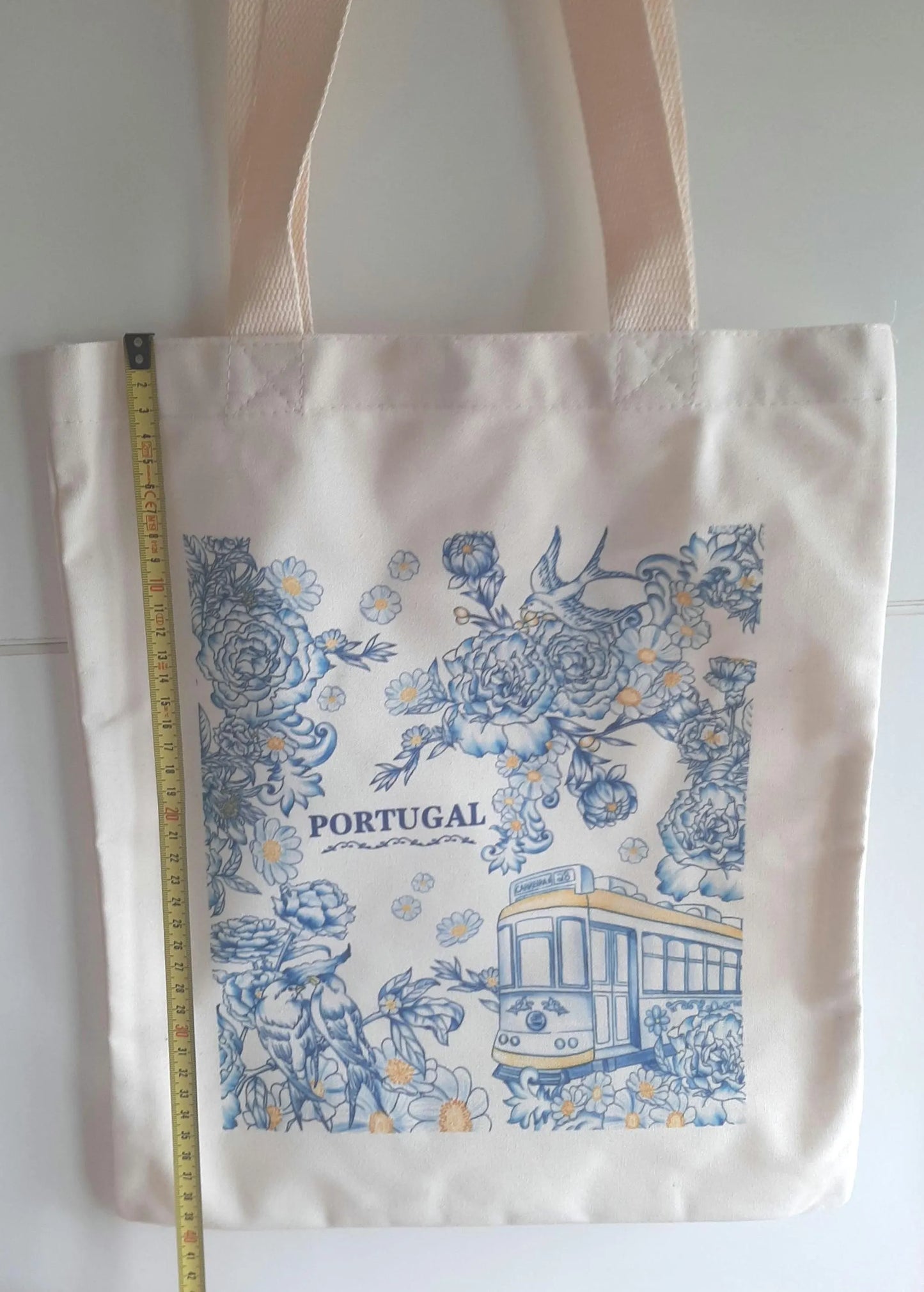 Portugal Cotton Tote Bag, Portuguese Souvenir Eco-Friendly Bag