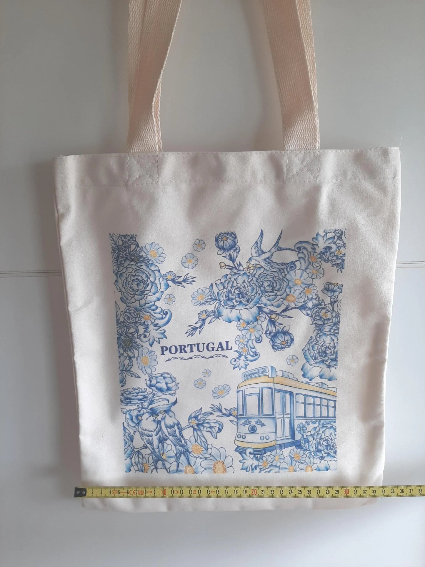 Portugal Cotton Tote Bag, Portuguese Souvenir Eco-Friendly Bag