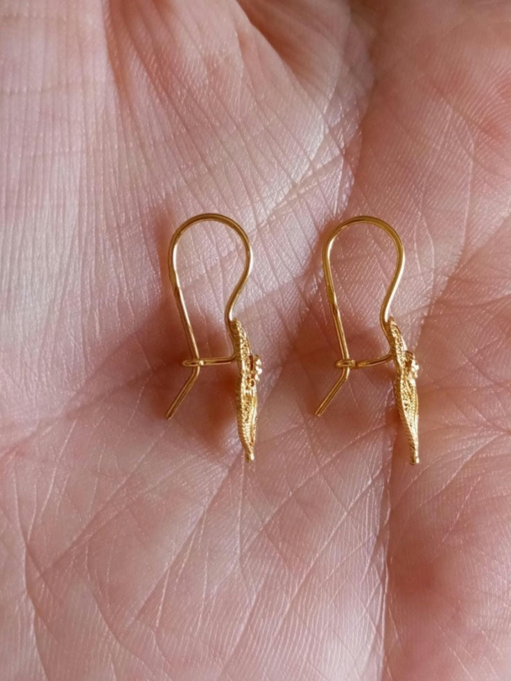 Heart of Viana Portuguese Filigree 19.2Kt Gold Earrings