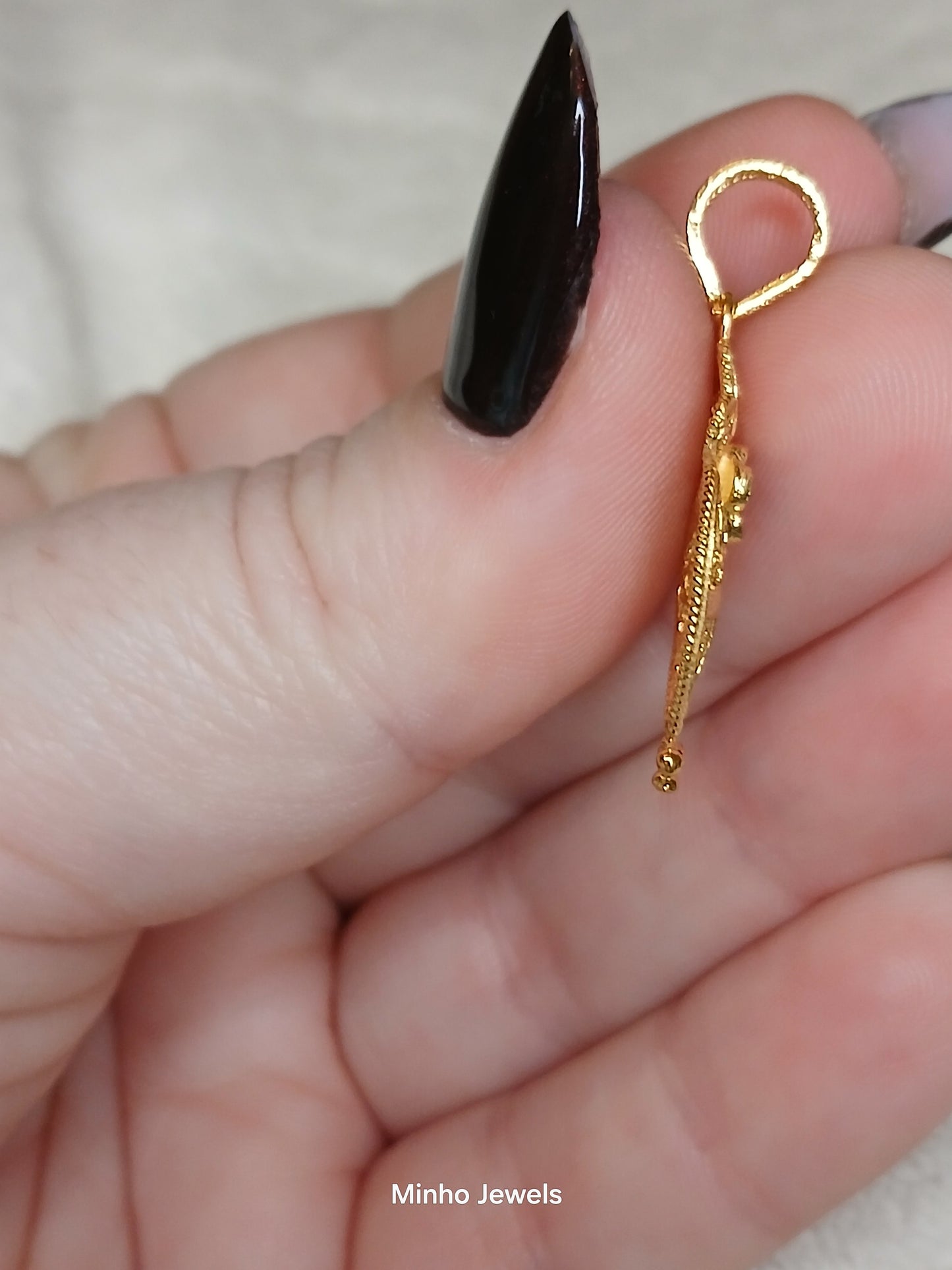 Portuguese Filigree Heart of Viana Gold-Vermeil Pendant