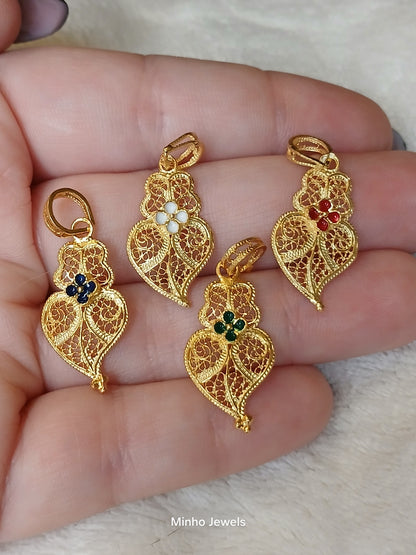 Portuguese Filigree Heart of Viana Gold-Vermeil Pendant